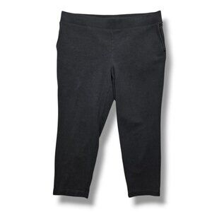 Pure‎ Jill Slim Leg Cropped Pant On Womens Medium Petite Black Pockets Pull